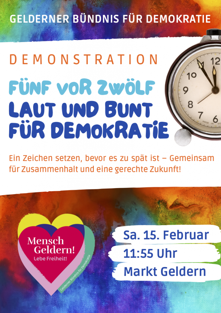 “ 5 vor 12 – laut und bunt für Demokratie“